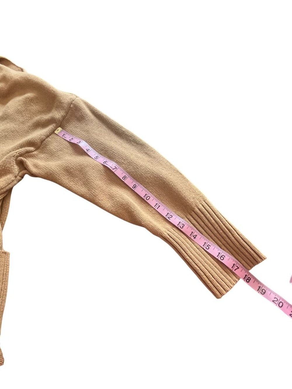 Camel Tan Plus Size Open Front Cardigan Cozy Sweater W/ Pockets Sonoma Women's2X - Picture 7 of 11